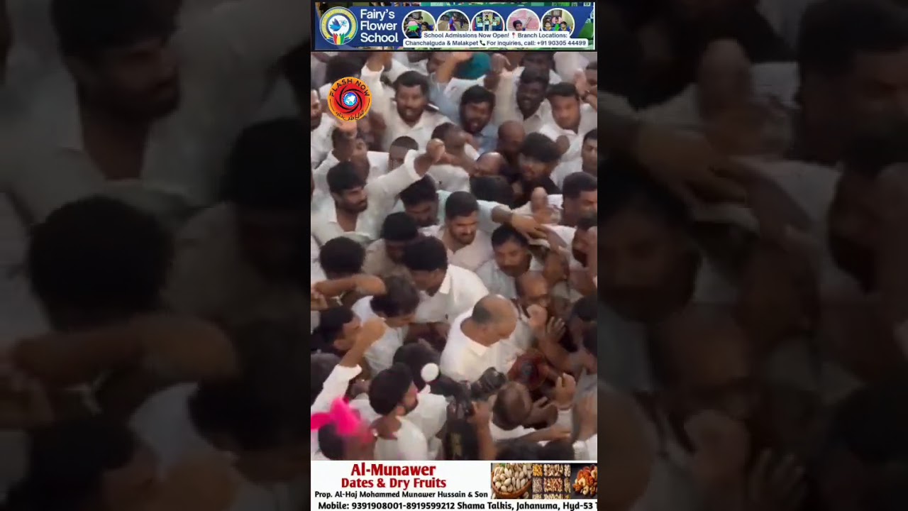Fireworks at #TelanganaBhavan as #KTR returns from #ACB probe after 8hours