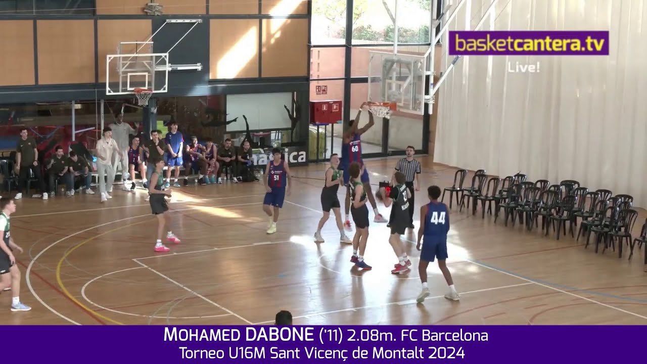 MOHAMED DABONE ('11) 2.08m. FC Barcelona. Torneo Internacional U16M Sant Vicen&ccedil; de Montalt 2024
