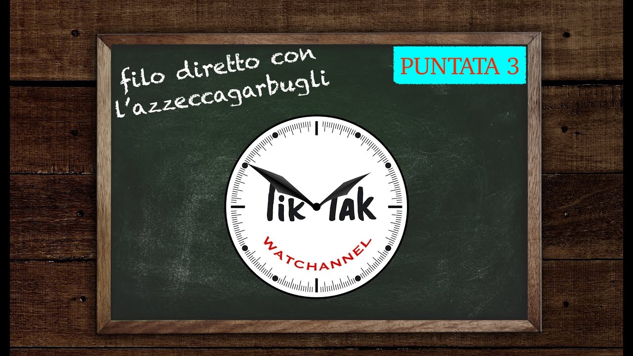 TIK - TAK l'azzeccagarbugli dirime e dipana. Agosto 24