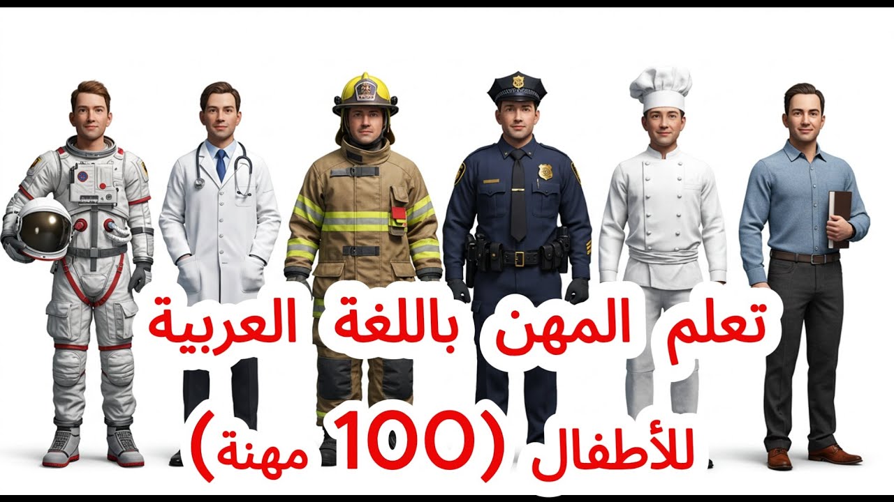 أشهر المهن والوظائف باللغة العربية (100 مهنة) | Learn Jobs in Arabic