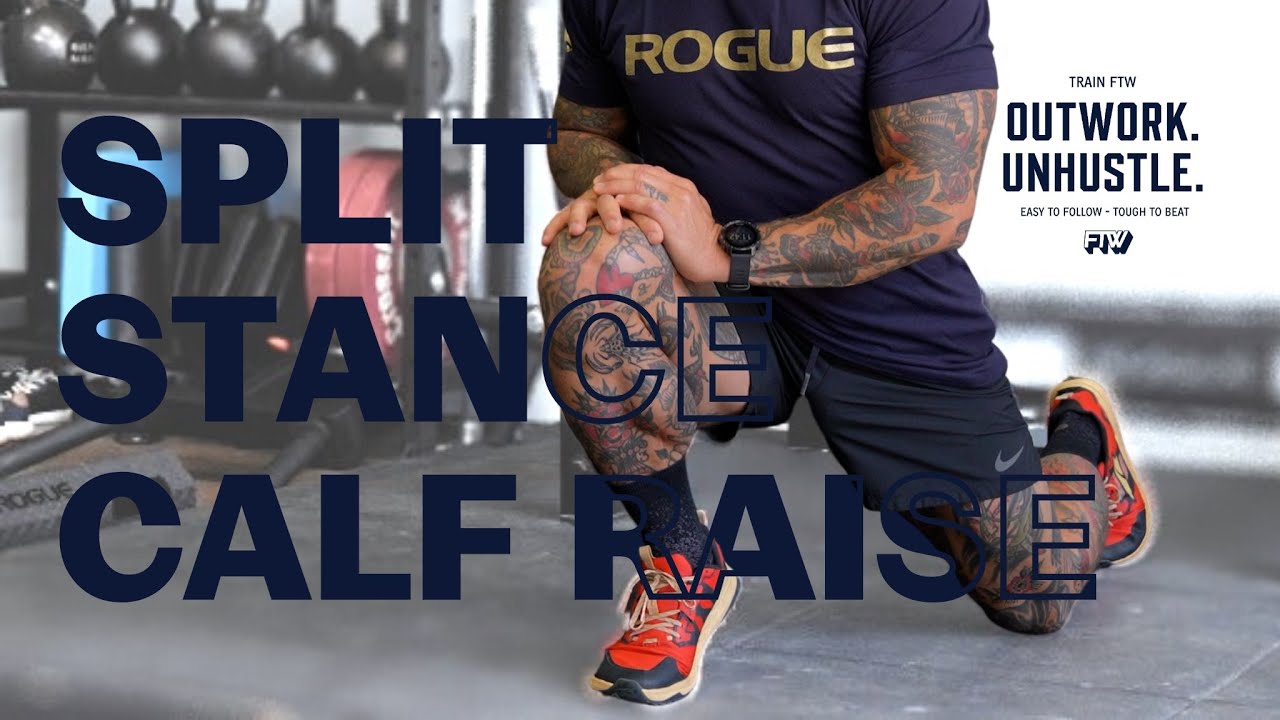 Split Stance Calf Raise | Garage Gym