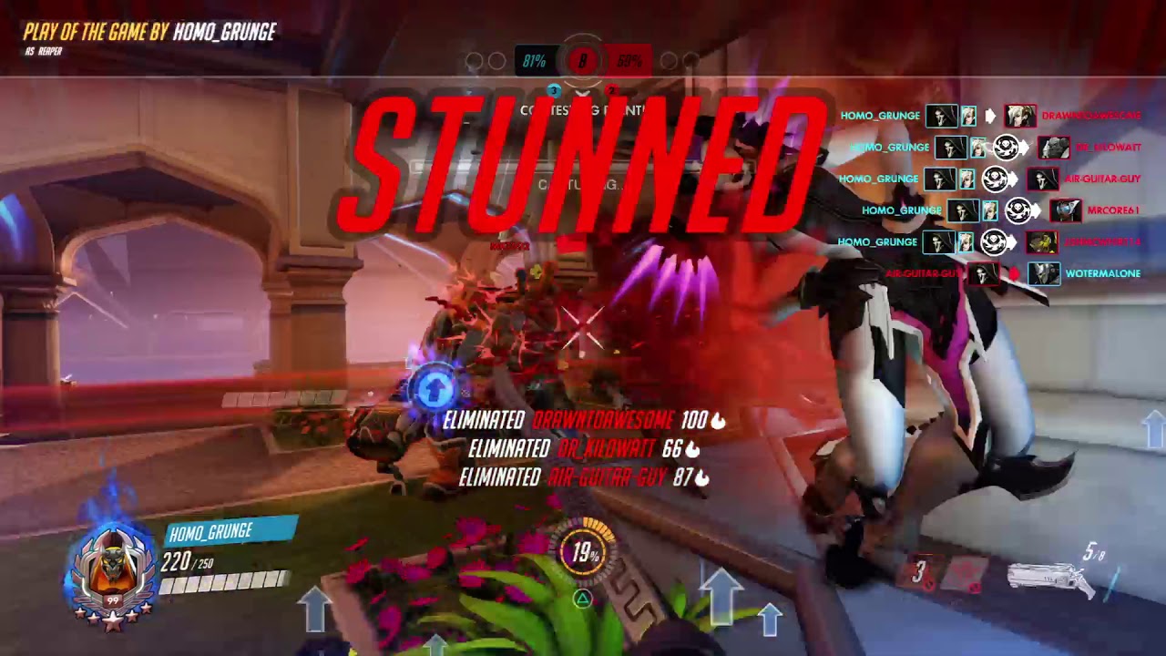 Overwatch sextuple Death Blossom