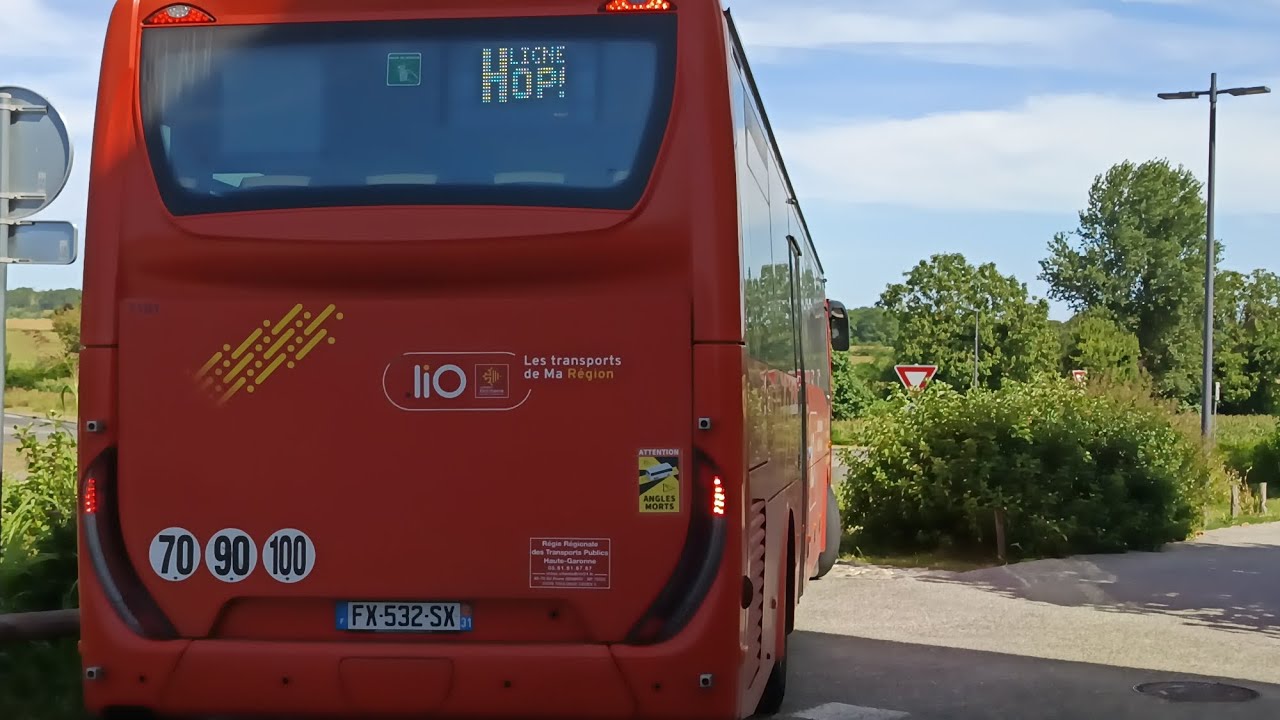 LIO OCCITANIE🟥🟨 TRAJET 📹 EN IVECO CROSSWAY SUR LA LIGNE 302 HOP!2 ENTRE BORDEROUGE & QUAI DE GARONNE