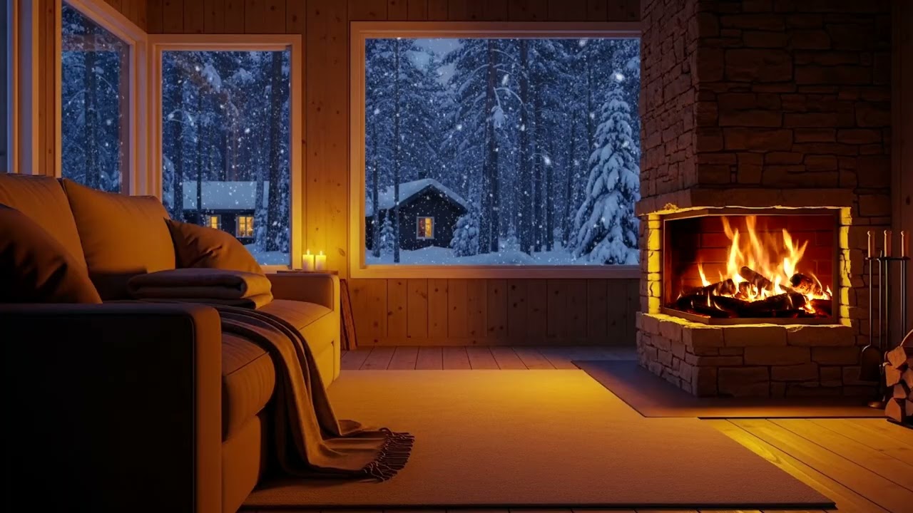 Serene Riverside Fireplace Piano 🎹🔥🌊 | Gentle Relax Music