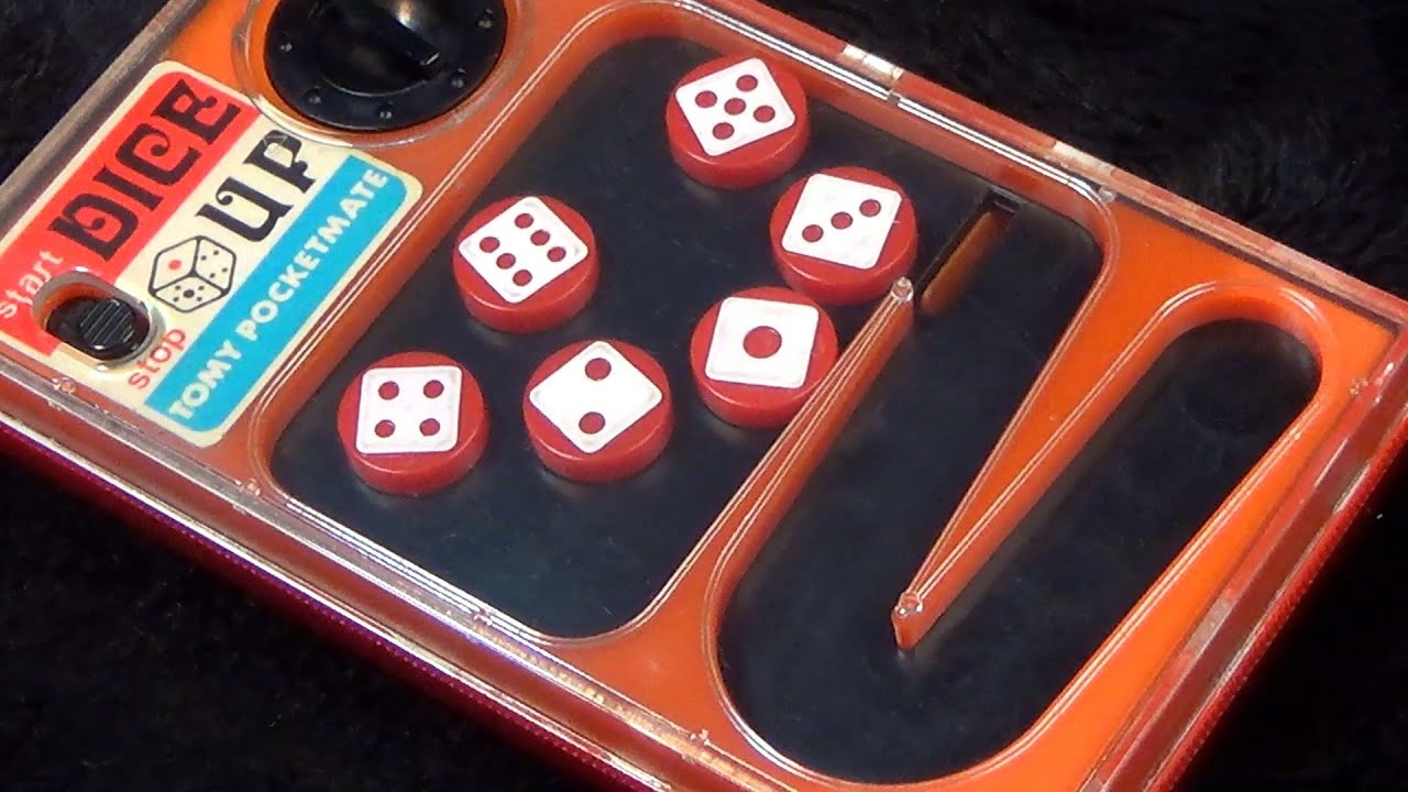 【トミー ポケットメイト】ダイスアップ ダイストラップ サイコロ ゲーム 制限時間 並べ ぜんまい 玩具 dice trap dice up TOMY POCKETMATE 1976 ブラゼ