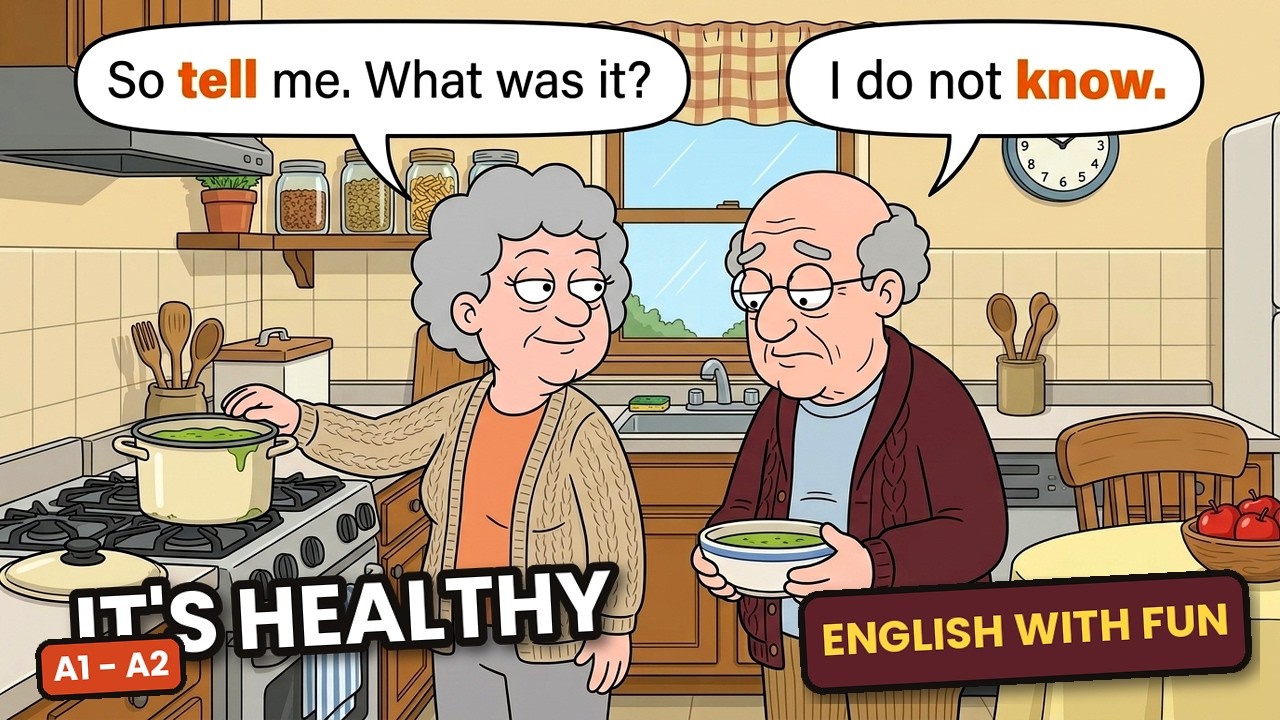 English With Fun | Easy English Conversation | Funny Old Couple at Home