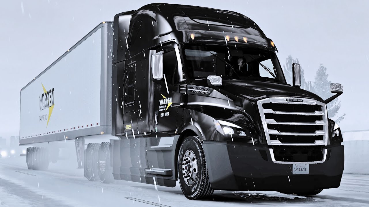 Heavy Winter Mod with Snow Physics in ATS