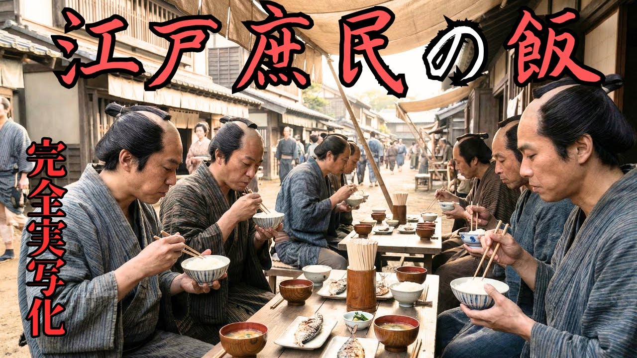 【AI実写化】冷蔵庫もガスもない時代、江戸の庶民は何を食べて生き延びていたのか？