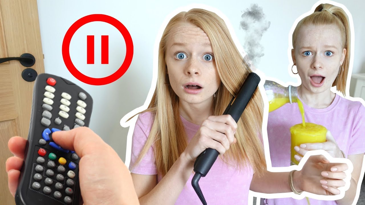 PAUSE CHALLENGE WITH MY FAMILY for 24 HOURS! | Family Fizz