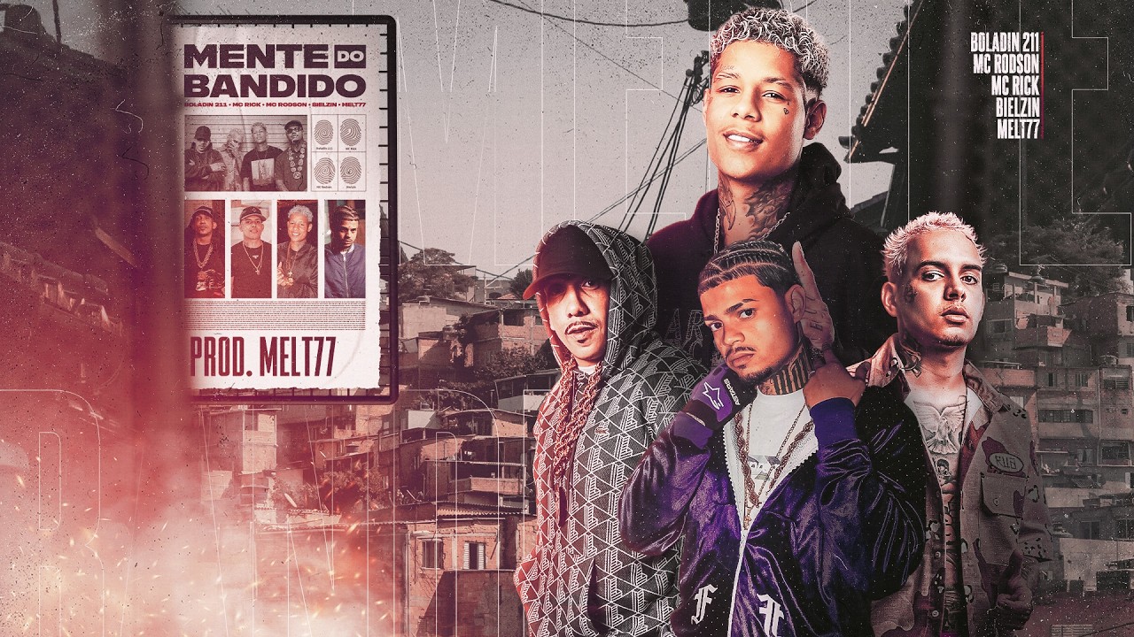 Boladin 211 - Mente do Bandido Part. Bielzin, MC Rick, MC Rodson (Prod. MELT77) [Lyric Video]