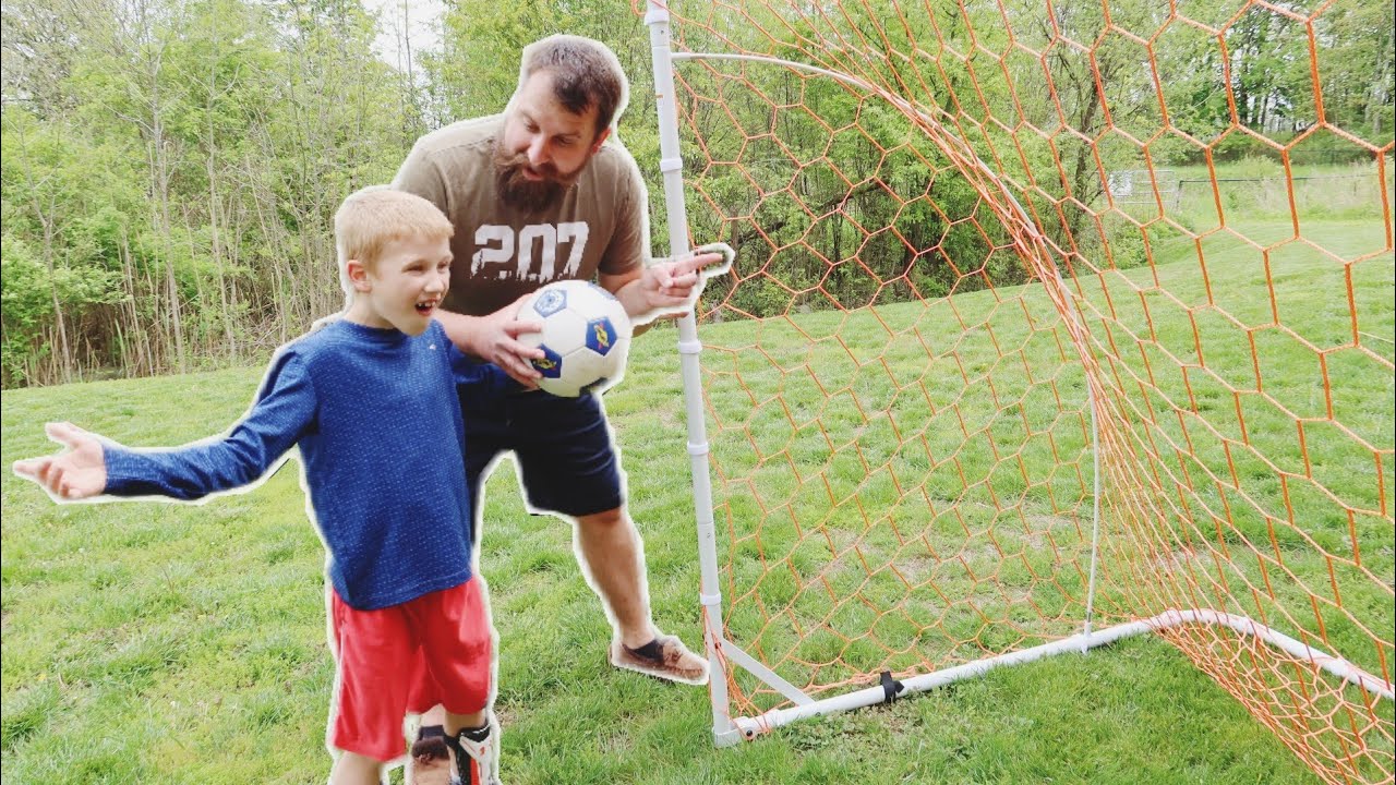 Putting Together Primed 12x6 Soccer Goal | Can he do it???