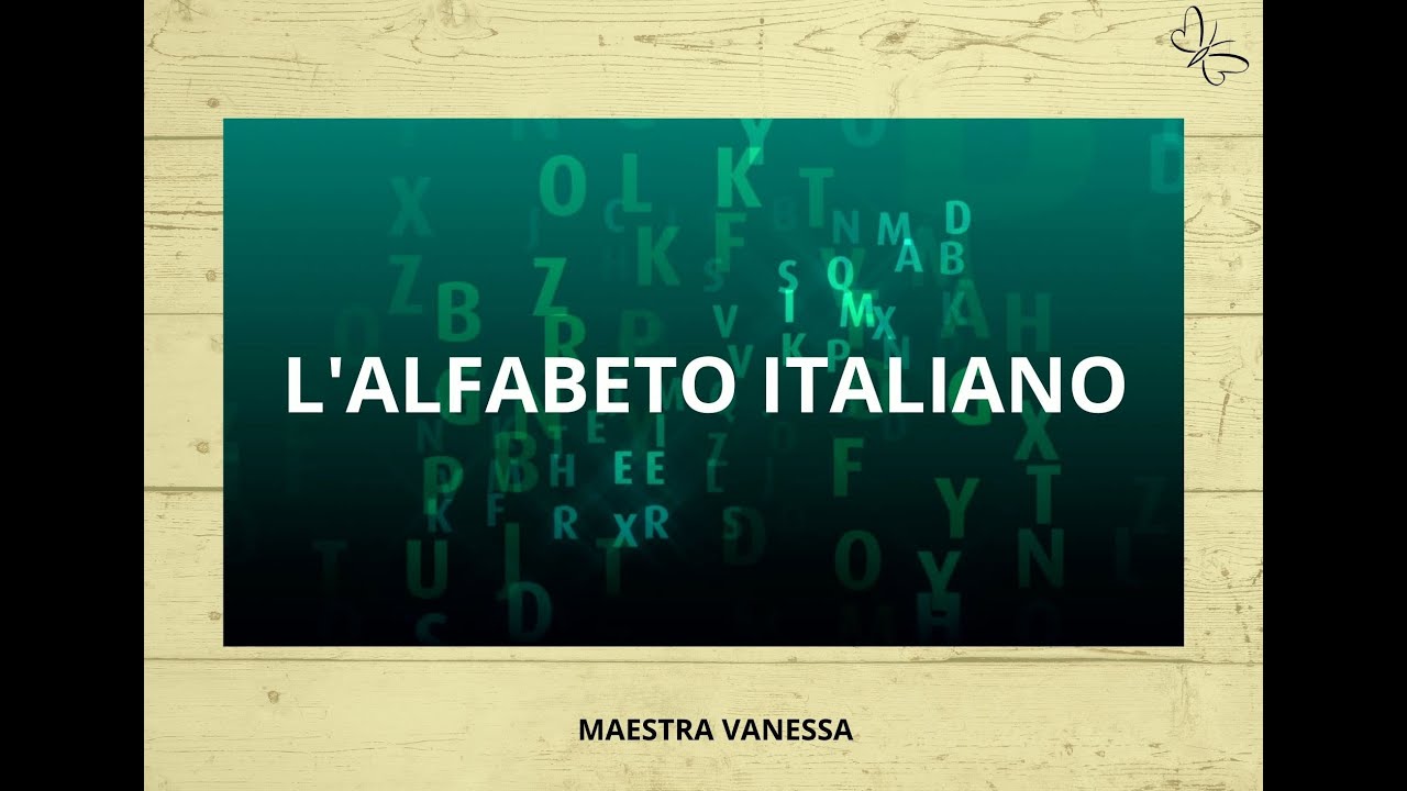 L'ALFABETO PRONUNCIA NELLA LINGUA ITALIANA