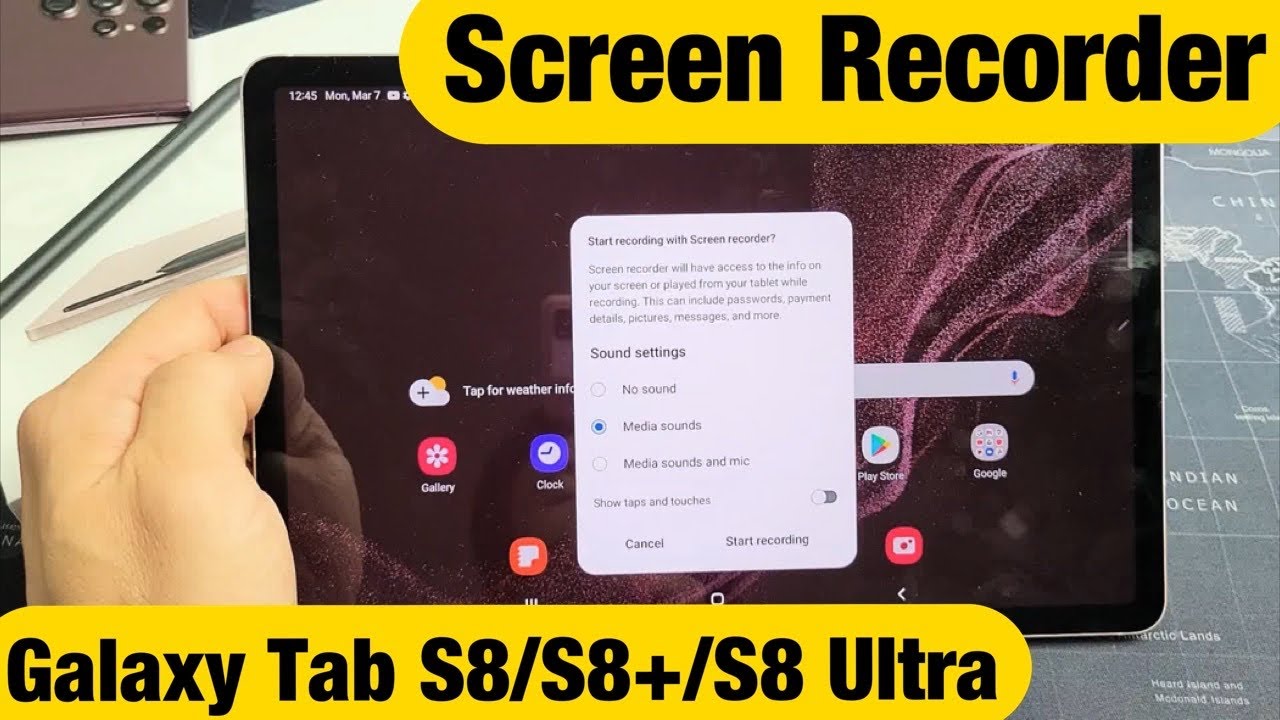Galaxy Tab S8/S8+/S8 Ultra: How to Use Screen Recorder + Tips & Examples