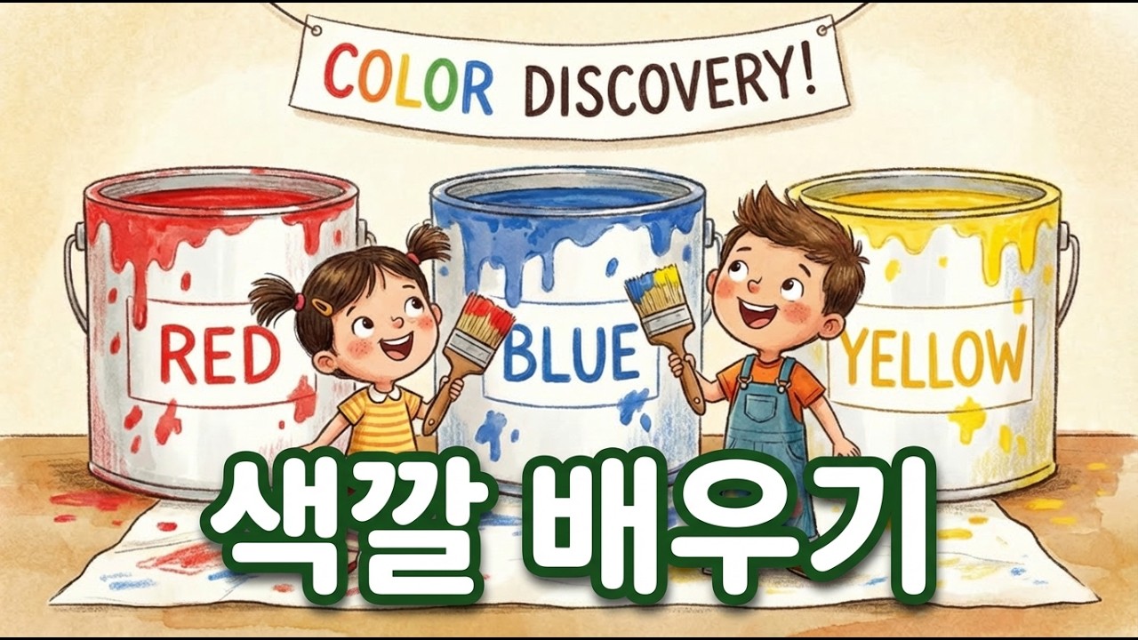 빨강 파랑 노랑 노래 🎨 색깔 배우기 삼원색 | CherryChoco 체리초코 | 어린이 동요
