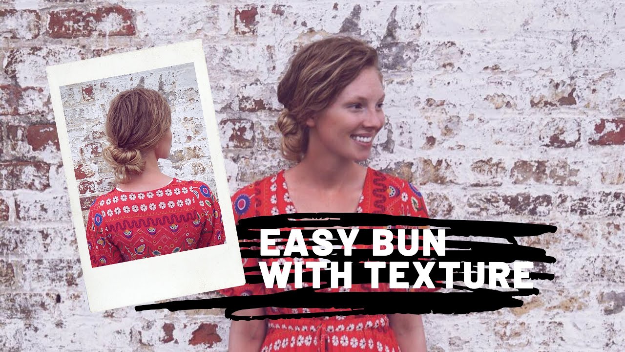 Easy Bun with Heatless texture | Easy Updo for any Occasion | Hair by Hannah