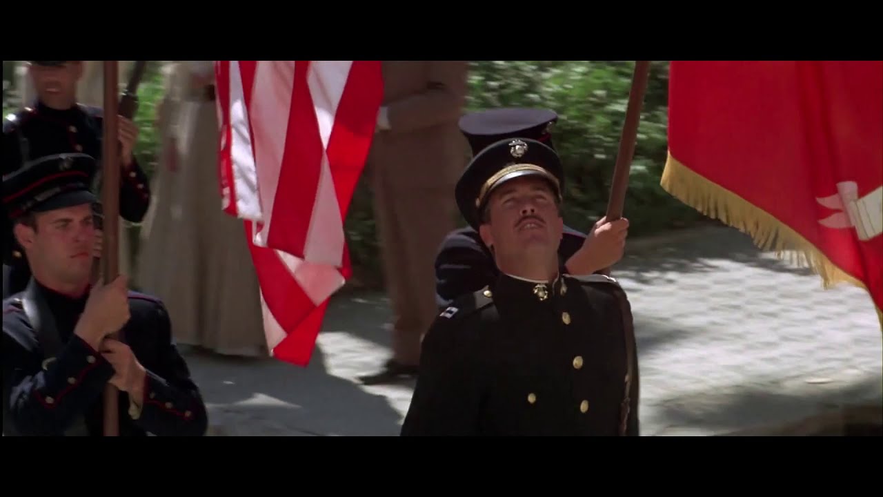 THE WIND & THE LION (1975): Marines marching through Tangier (Almer&iacute;a)