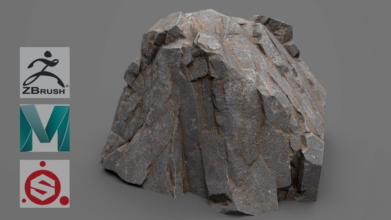 Как сделать камни с помощью Zbrush, Maya и Substance Painter