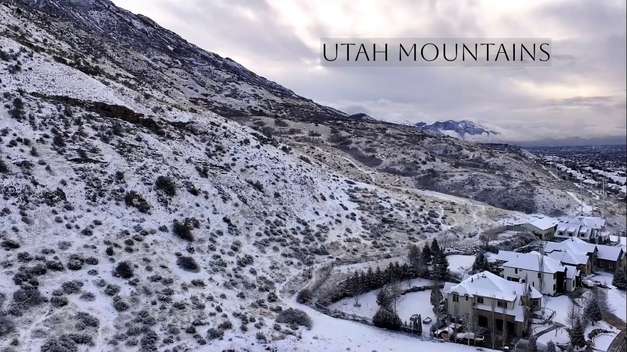 2026 Utah Mountains With Fresh Layer of Snow Drone Footage! 