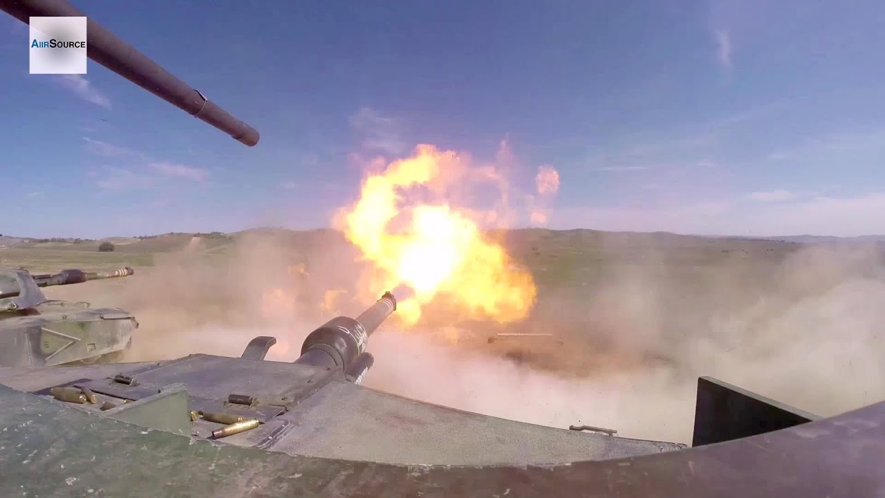 Ultra Powerful M1 Abrams 120mm Smoothbore Cannon in Action