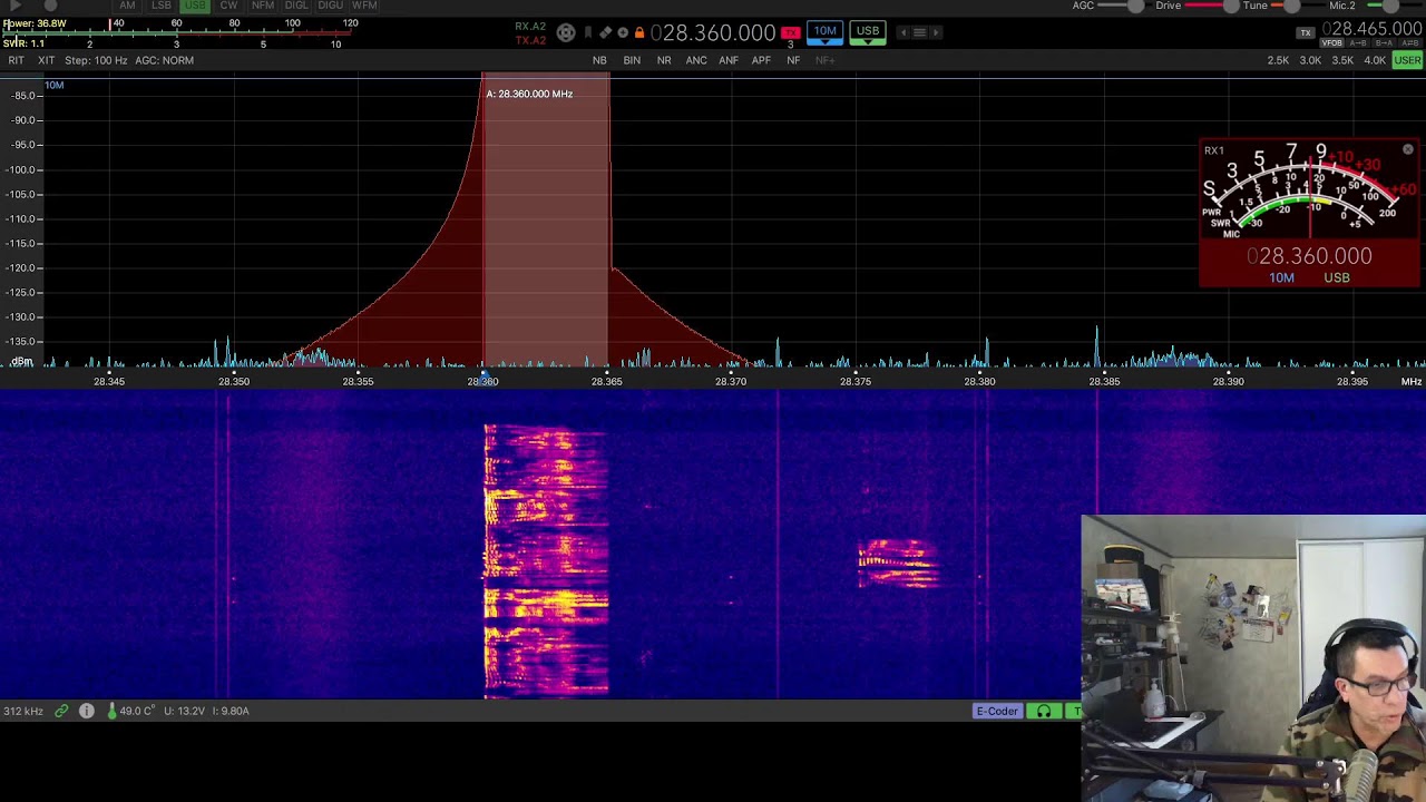 F4UJU LIVE 10M BAND WITH VE2XK MICHEL FROM CANADA. 29/01/2026 15H46 UTC
