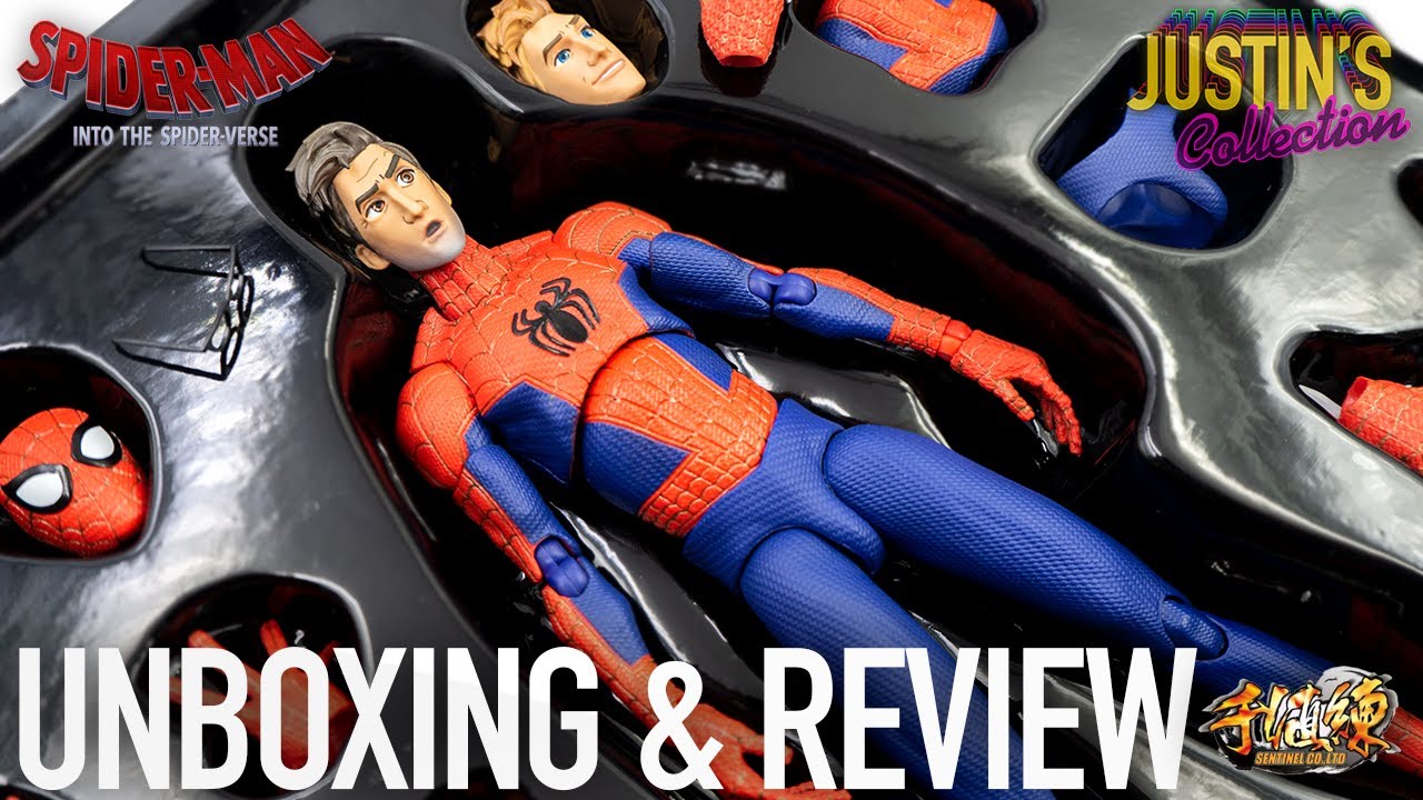 Peter B Parker Into the Spider-Verse Sentinel SV Action 1/12 Scale Figure Unboxing & Review
