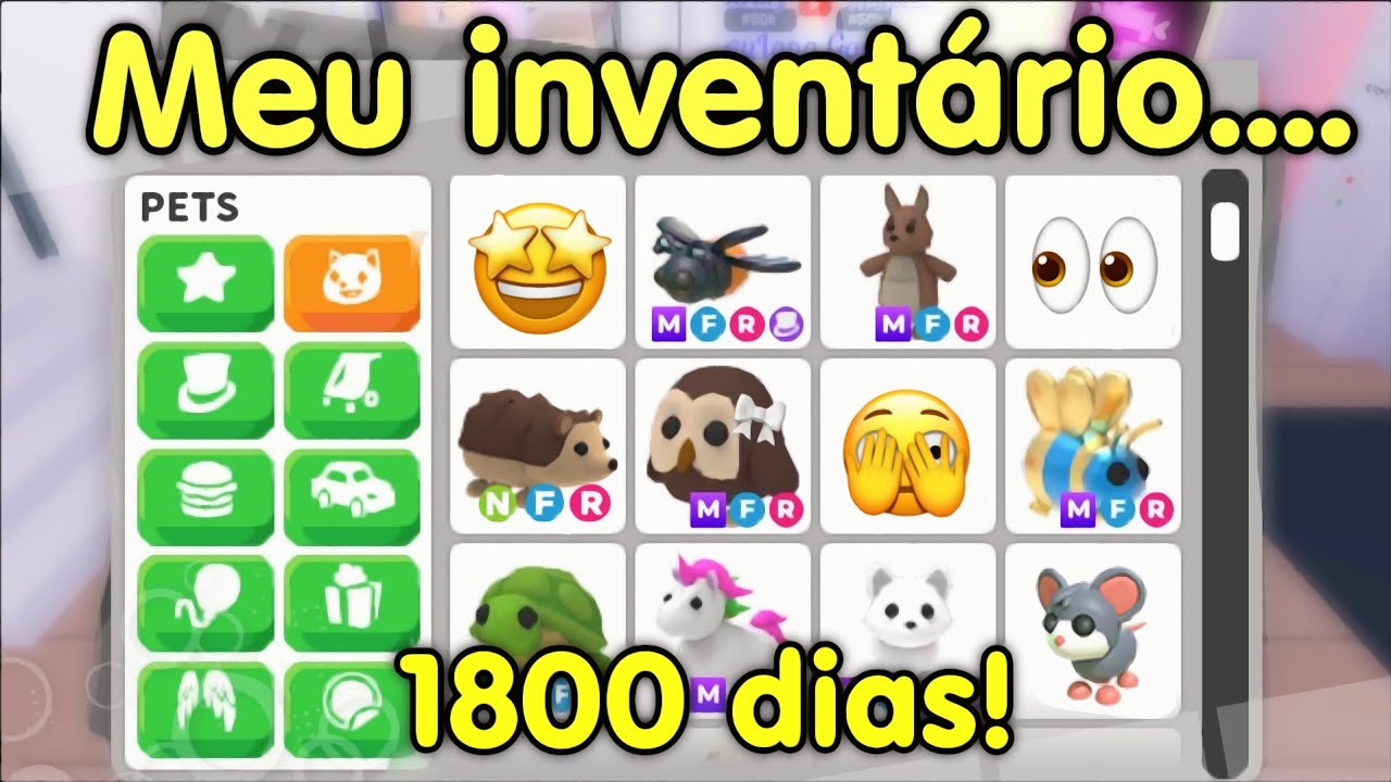 😱 RICA OU POBRE? - ✨️ TOUR DO MEU INVENTÁRIO DEPOIS DE *5 ANOS* JOGANDO ADOPT ME! ROBLOX