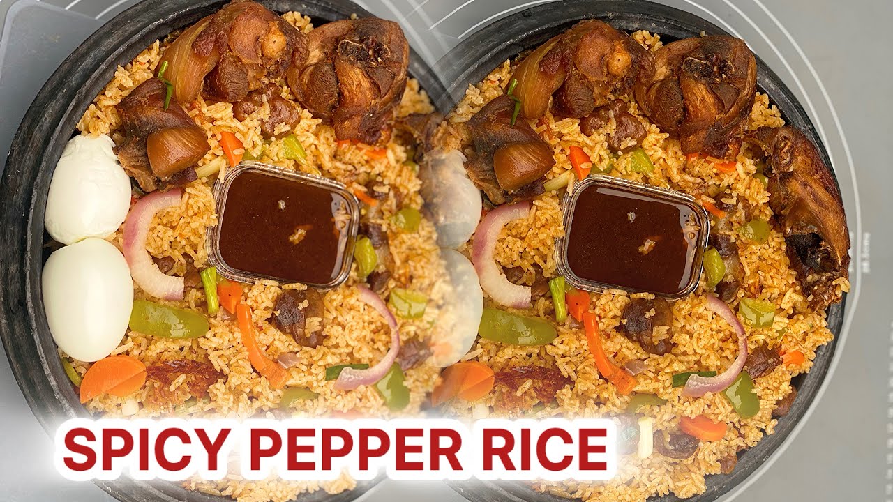 HOW TO COOK DELICIOUS SPICY PEPPER RICE RECIPE || BEST RECIPE FOR SPICY FOOD LOVERS