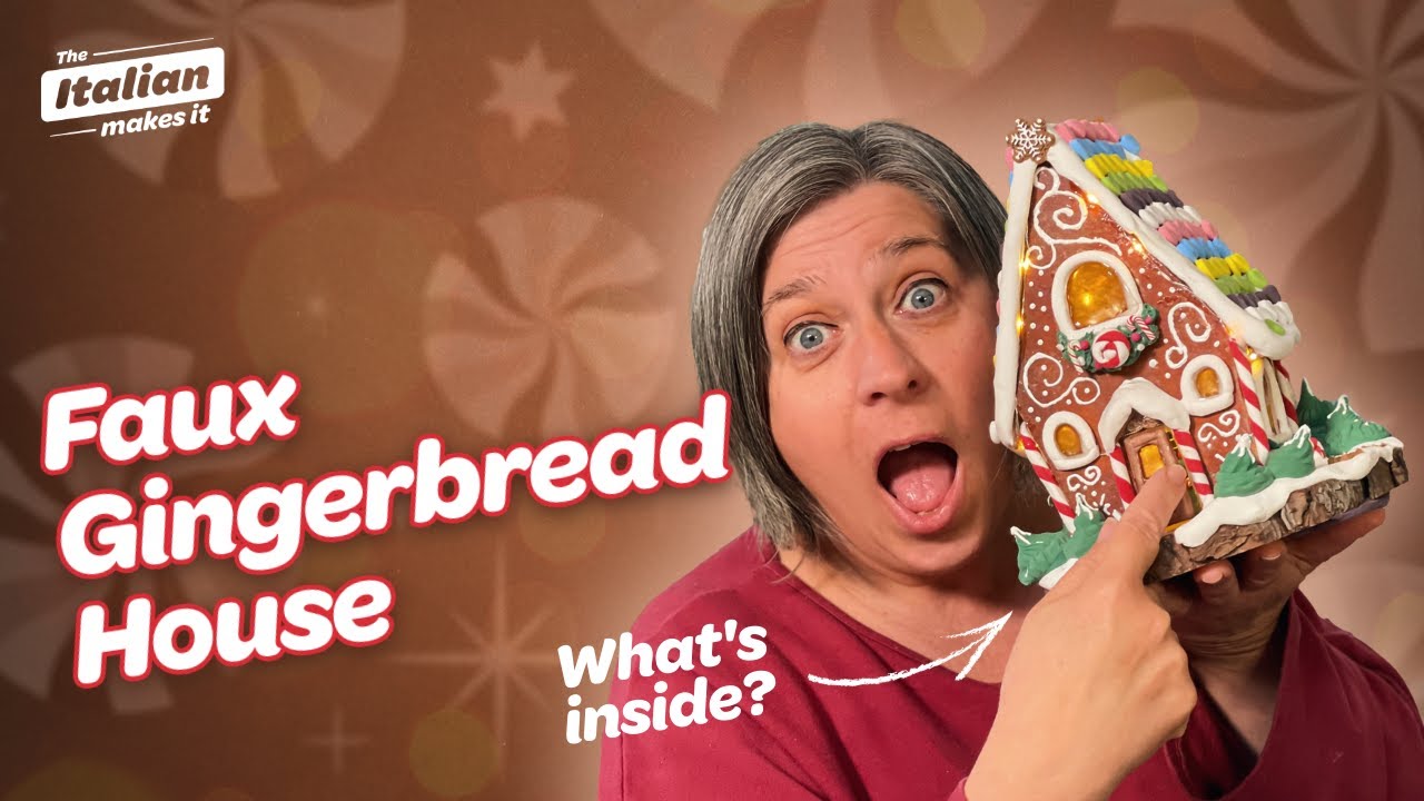 Faux Gingerbread House with Clay - Christmas in July @miniscenesgb collaboration