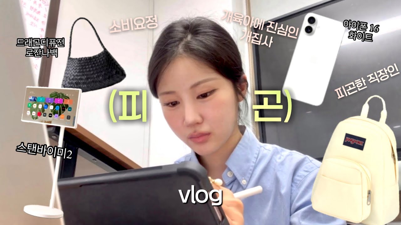 직장인 브이로그 | 이제와 아이폰 16 구매한 썰 푼다..🛍️ | 아이폰xs랑 비교 | 드래곤 디퓨전 로잔나 백 vs 미니 플랫고라 🛒| 스탠바이미2 리뷰 | 학원강사 브이로그