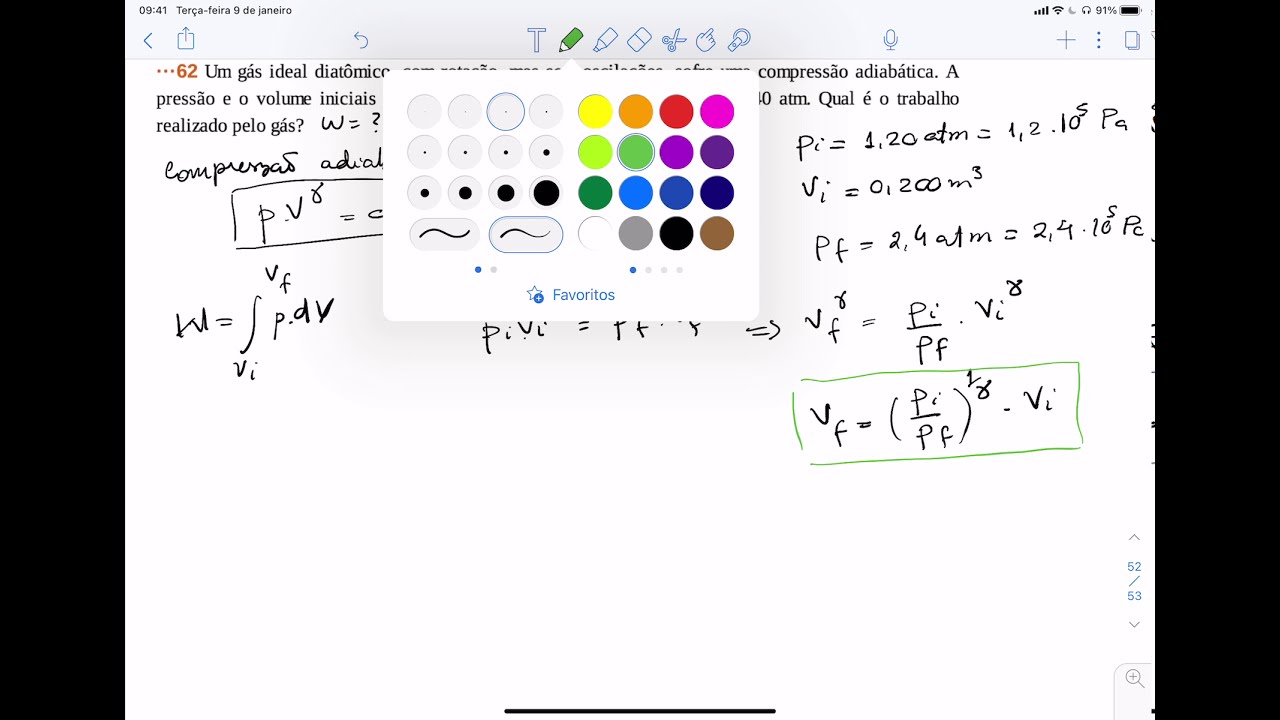 Capítulo 19 - Questão 62 -  Física 2 Gravitação Ondas e Termodinâmica Halliday 10ª Edição
