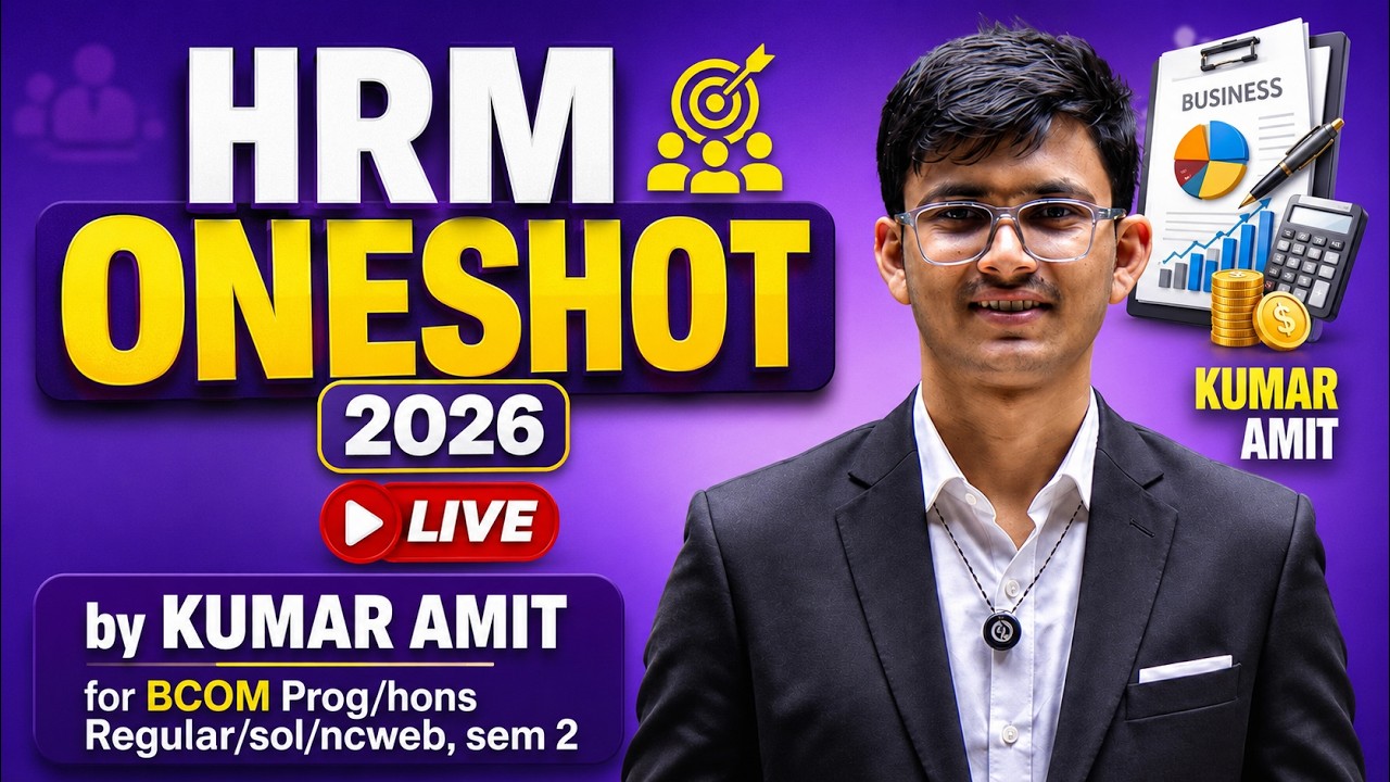 HRM Oneshot 2026 | Humam Resource Management Oneshot | BCom Prog/Hons | DU Sem 2