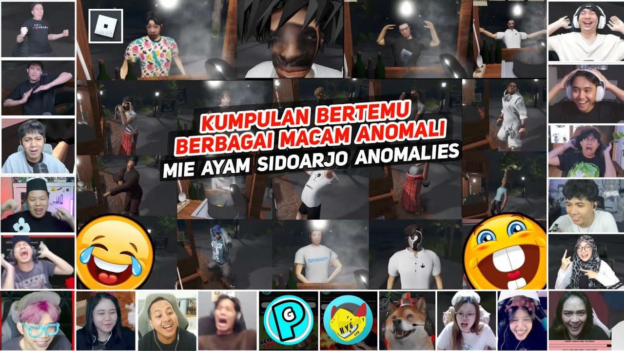 [ REAKSI YOUTUBER GAMERS ] BERTEMU BERBAGAI MACAM ANOMALI | Mie Ayam Sidoarjo Anomalies : Roblox |
