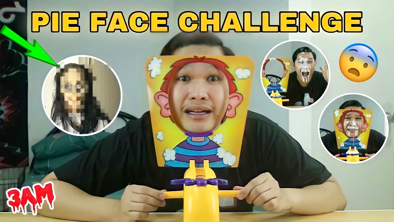 PIE FACE CHALLENGE!!! May nakita sa Camera (SCARY)
