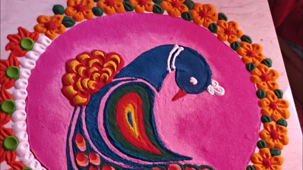 Peacock rangoli design# peacock 🦚🦚🦚🦚🦚🦚🦚🦚🦚🦚🦚🦚🦚🦚🦚🦚 # Namrata sutar 1176
