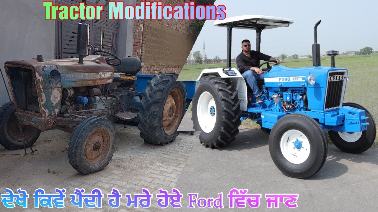 Ford 3600 Tractor Modifications 1st step | Power Steering | gearbox repairing | Alloys and tyres
