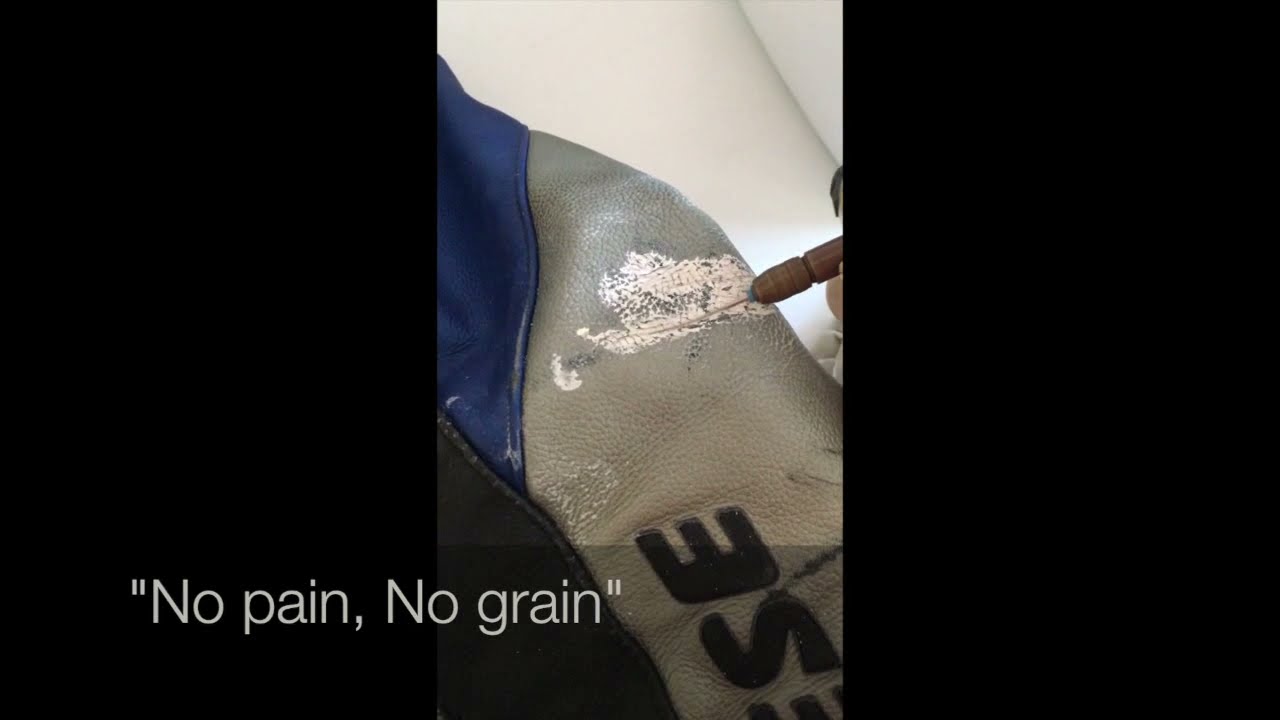 repair and recolour a leather  motorcycle jacket