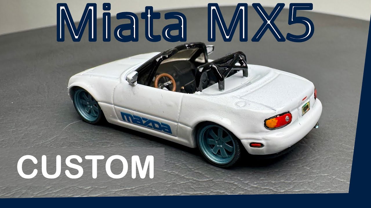 Hot Wheels Custom - Mazda MX-5 Miata with 3d printed parts