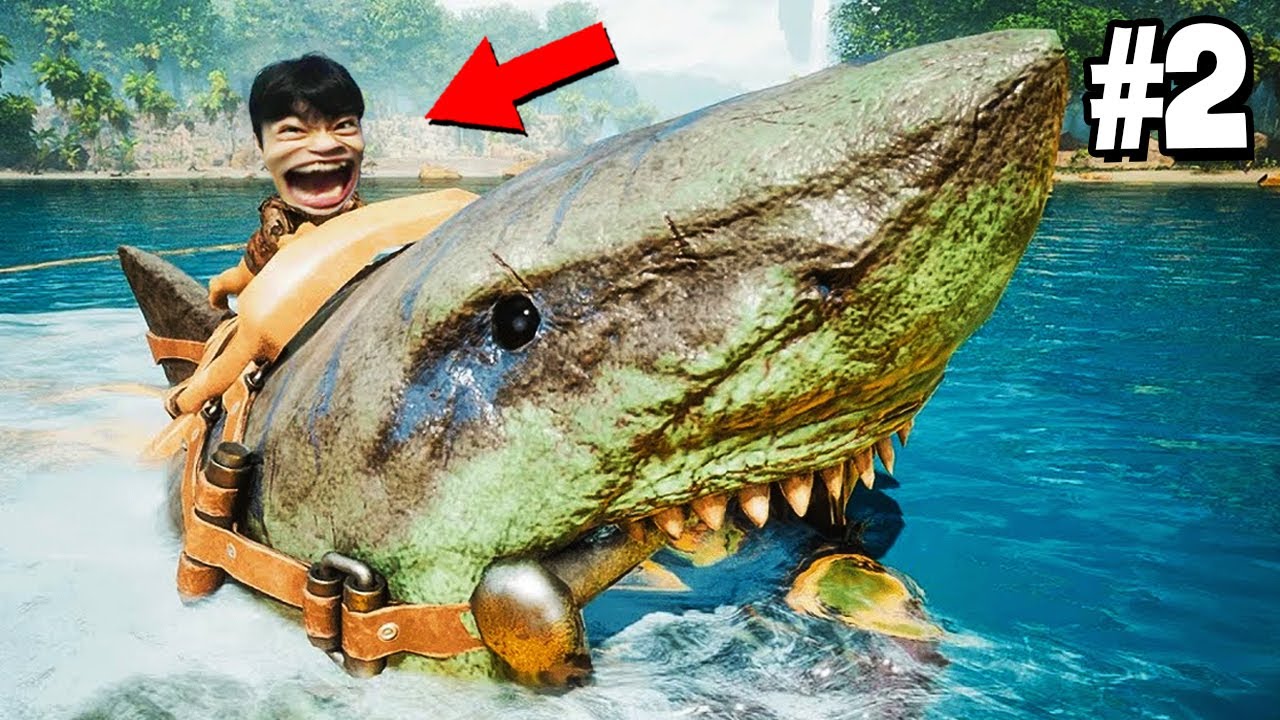 MỘT NGÀY ĐI CHINH PHỤC CÁ MẬP MEGALODON ĐẦY BẤT ỔN... | ARK #2