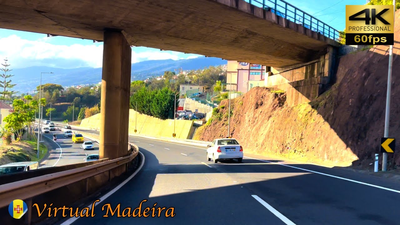 MADEIRA - By car from Canico de Baixo to Camara de Lobos 💢4K #virtualmadeira