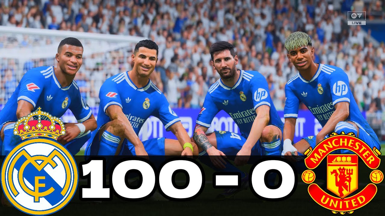FC 25 -MESSI RONALDO NEYMAR & MBAPPE | ALL STARS | AL NASSR 100-0 MANCHESTER UNITED
