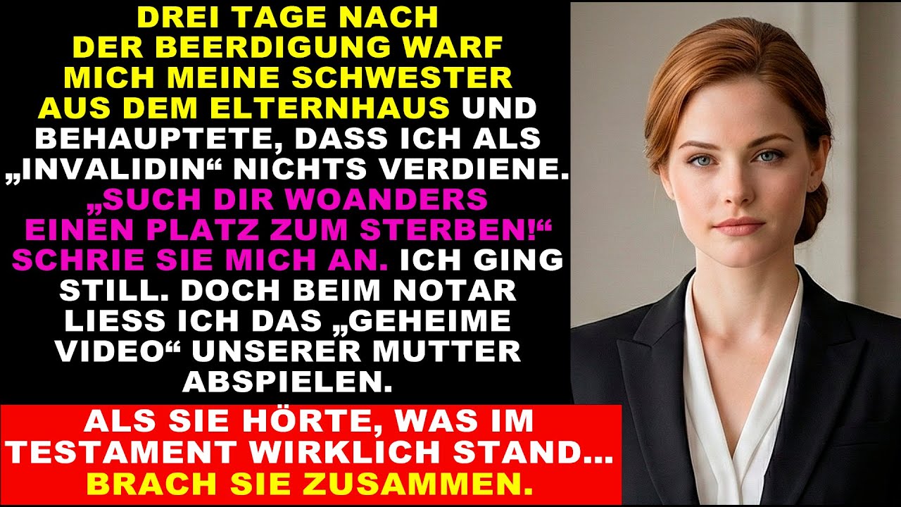 Meine Schwester bekam 18 Mio. $ & warf mich raus – bis der Anwalt eine Frage stellte.