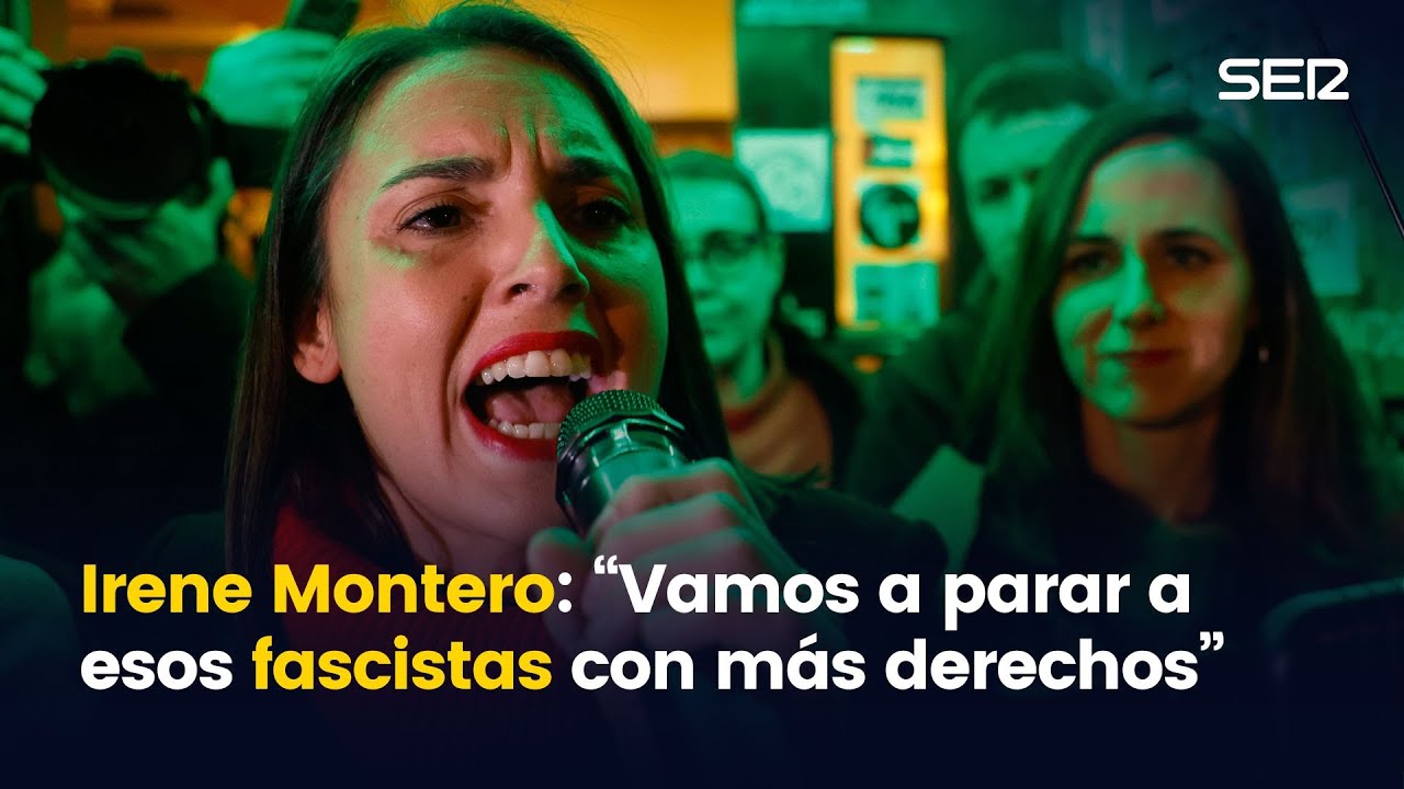 Cientos de personas se concentran en apoyo a Irene Montero tras las amenazas del líder de Desokupa