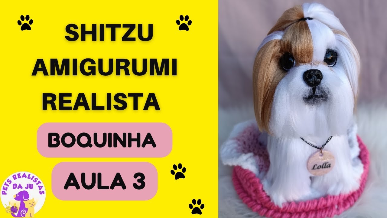 SHITZU AMIGURUMI PASSO A PASSO REALISTA.                               #amigurumi #shitzu #handmade