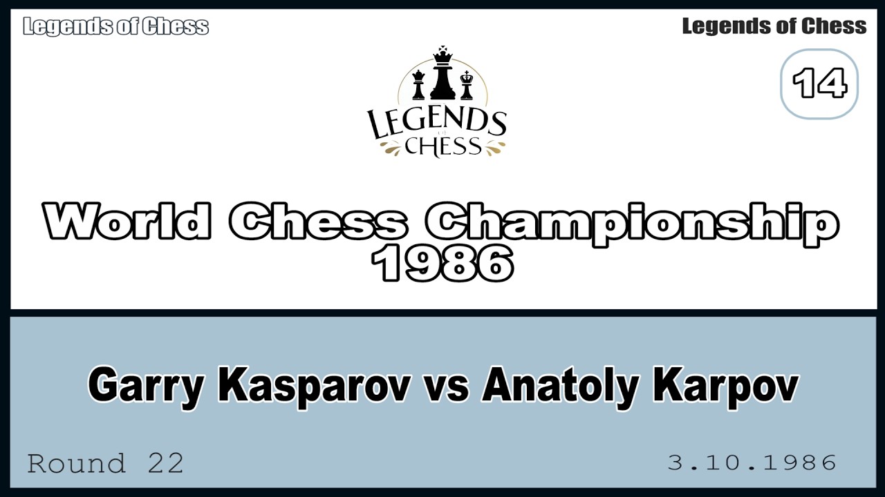 Garry Kasparov vs Anatoly Karpov | World Chess Championship 1986 | Round 22 | 3.10.1986