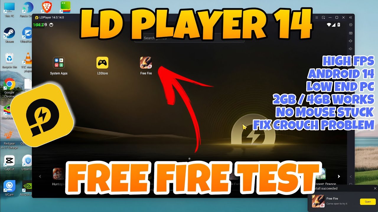 Is LD Player 14 Best Emulator For Low End Device Real 240 Fps | Low End Emulator For Free Fire 