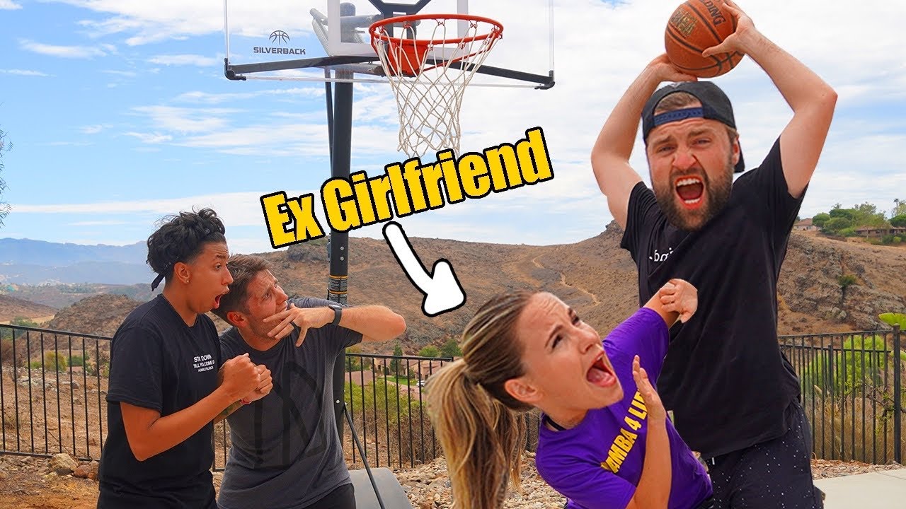 BOYS vs GIRLS 2v2 Full Court LOW RIM Basketball Game (I DUNKED ON MY EX GIRLFRIEND Jenna Bandy!!!)