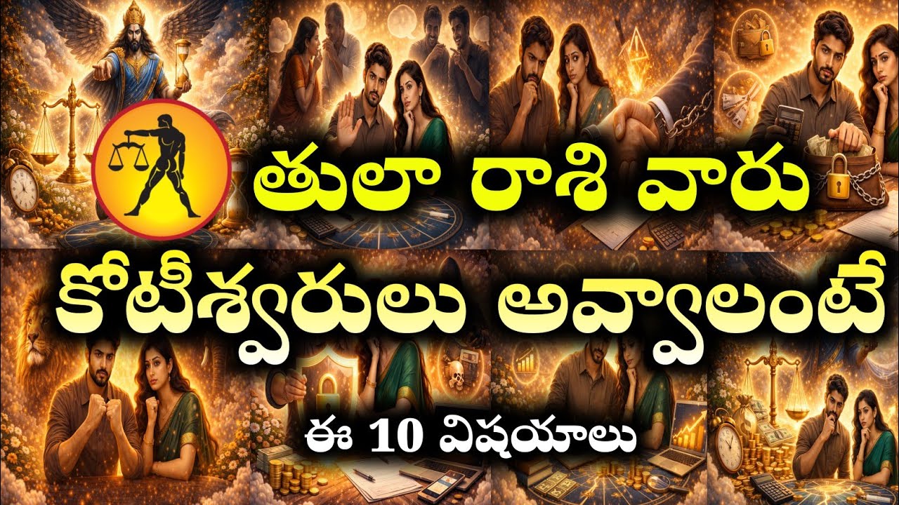 తులా రాశి వారు కోటీశ్వరులు అవ్వాలంటే ఈ 10 విషయాలు తప్పక తెలుసుకోండి