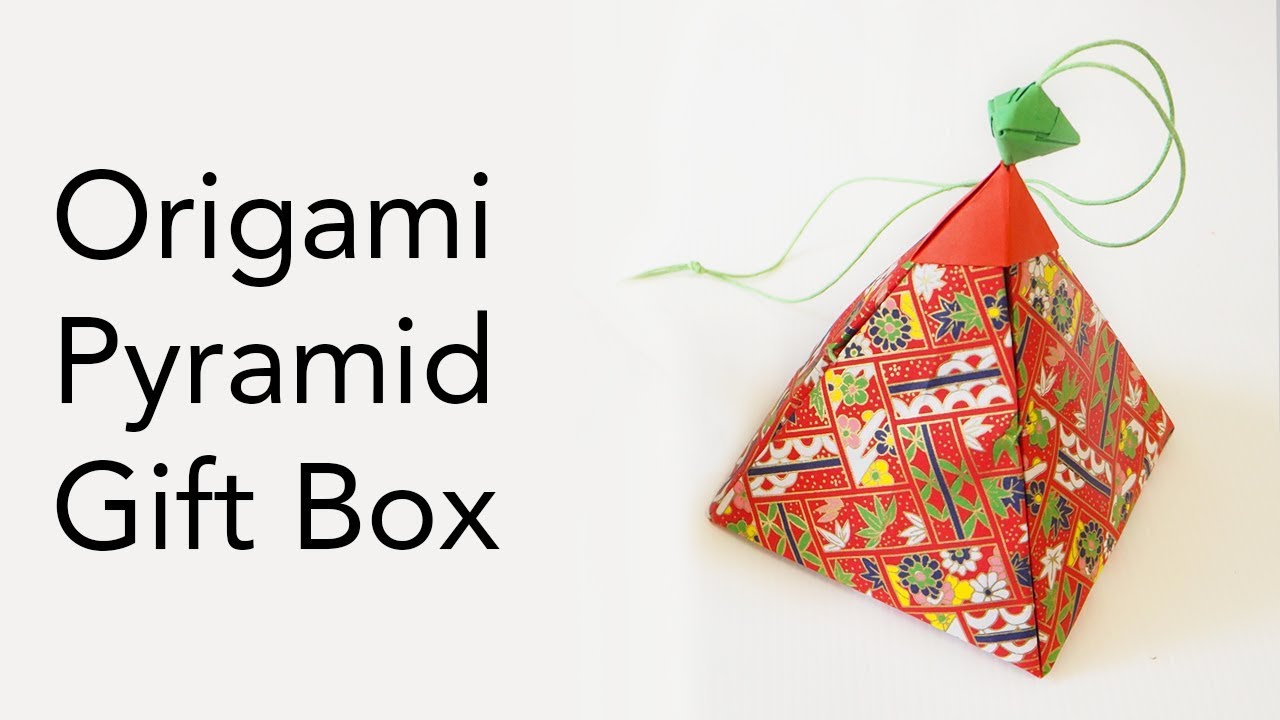 Tutorial for Origami Pyramid Gift Box (that opens and closes)