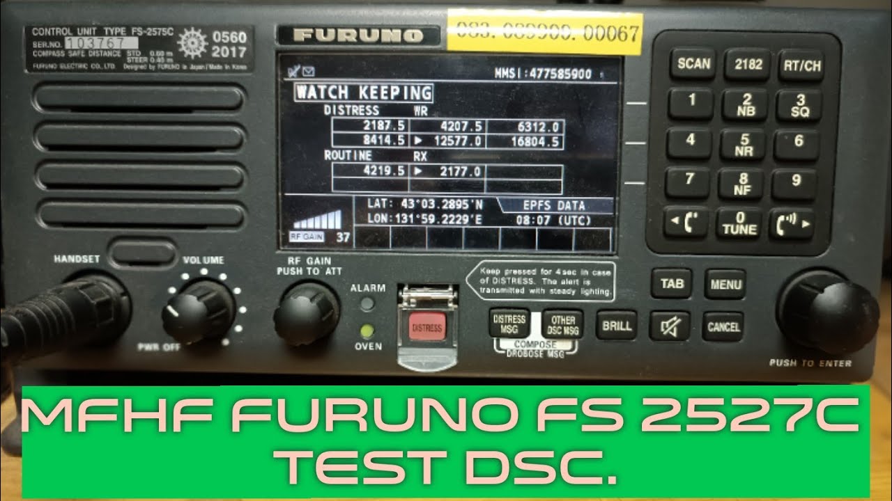 MFHF FURUNO FS 2527C- TEST DSC.