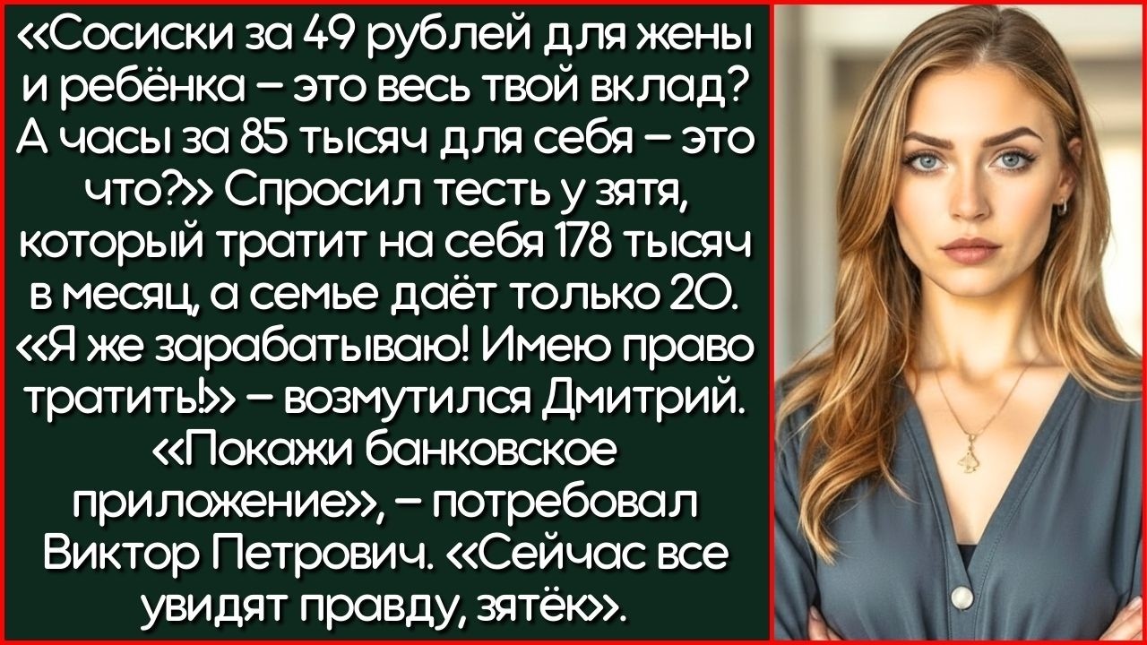 Сосиски «Молочные» За 49 Рублей — Это Весь Твой Вклад В Семью? А Себе Часы За 85 Тысяч? Спросил...